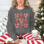 Candy Cane Bows Christmas Jumper, thumbnail 2 of 7