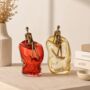 Abstract Glass Sculpture With Bronze Figure Set Of Two, thumbnail 1 of 6