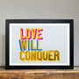 Love Will Conquer Golden Words Art Print, thumbnail 2 of 3