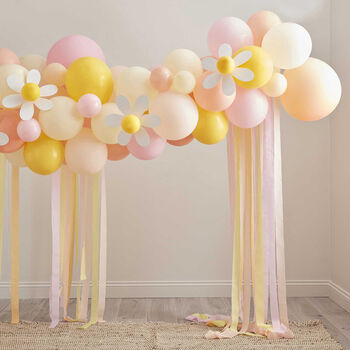 Daisies And Pastel Balloon Spring Balloon Arch, 3 of 3
