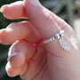 Sterling Silver Ball Bead Ring With Angel Wing Charm, thumbnail 1 of 7