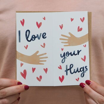 Personalised Love Your Hugs Valentines Day Card, 5 of 6