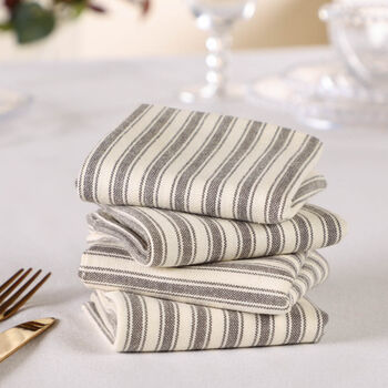 French Style Striped Cotton Seat Pad Collection, 7 of 7