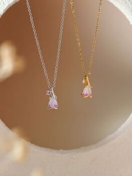 Pink Forest Bell Copper Necklace, 4 of 10
