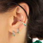 Gold Plated Rainbow Single Ear Cuff, thumbnail 2 of 4