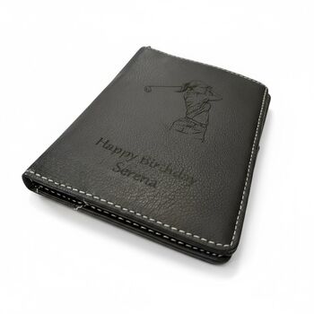 Personalised Leather Golf Scorecard, 9 of 12