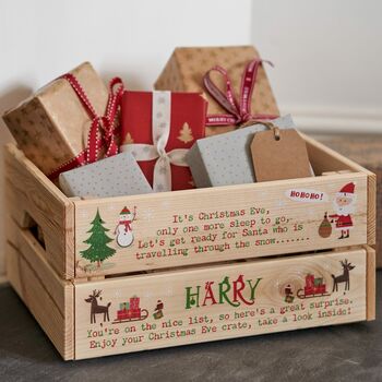 Personalised Children's Poem Christmas Eve Crate Box, 2 of 2