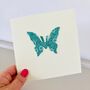 Handmade Butterfly Birthday Card, thumbnail 9 of 10