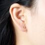 Tiny Gold Bear Stud Earrings, Kids Small Studs, thumbnail 2 of 7