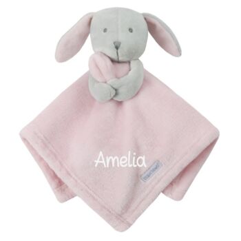 Personalised Baby Rabbit Comforter Embroidered Gift, 2 of 6