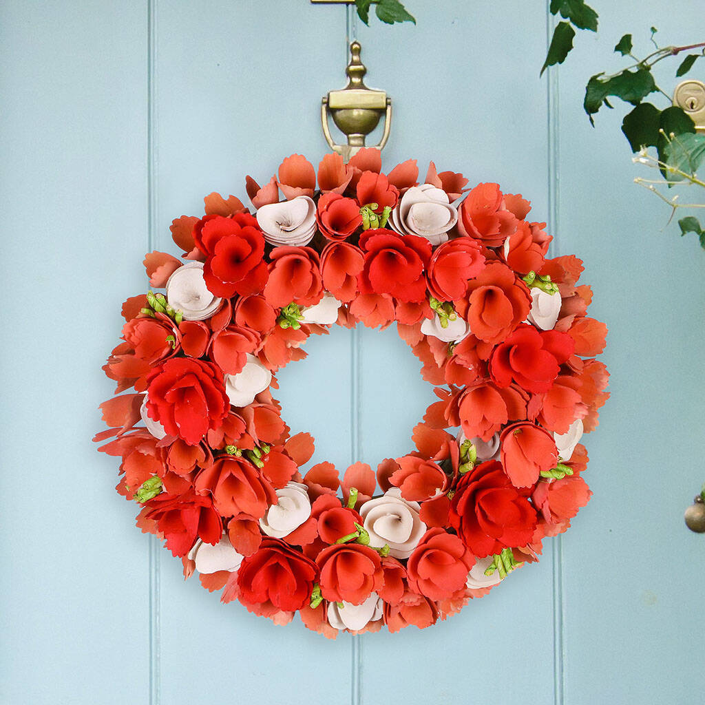 Blush Rose Spring Door Wreath, 1 of 6