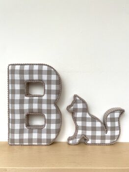 Personalised Fabric Letter And Fox Nursery Decor Set, 2 of 3