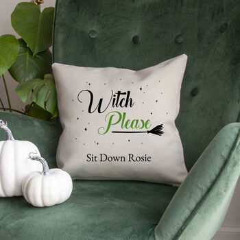 Personalised Witch Please Halloween Cushion Cover, 2 of 3