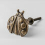 Vintage Brass Ladybug Cabinet Knob, thumbnail 3 of 9