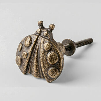 Vintage Brass Ladybug Cabinet Knob, 3 of 9