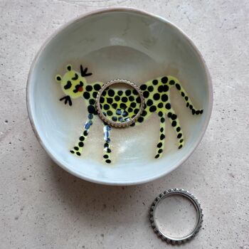 Mini Porcelain Ceramic Leopard Ring Dish, 3 of 5