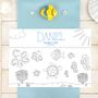 Mermaid Personalised Party Colour Me In Place Mats, thumbnail 7 of 8