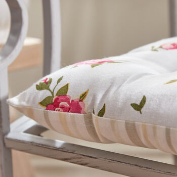 Helmsley Blush Floral Padded Seat Cushions, 5 of 5