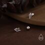 Sterling Silver Art Deco Inspired Tiny Rhombus Cz Screw Back / Internally Threaded Flat Back / Stud Earrings, thumbnail 4 of 12