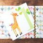 One Giraffe 1st Birthday Card, thumbnail 1 of 4