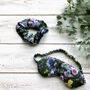 Pansy Floral Silk Eye Mask And Scrunchie Gift Set, thumbnail 1 of 4