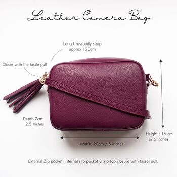 Cross Body Leather Personalised Handbag Winter Colours, 11 of 12