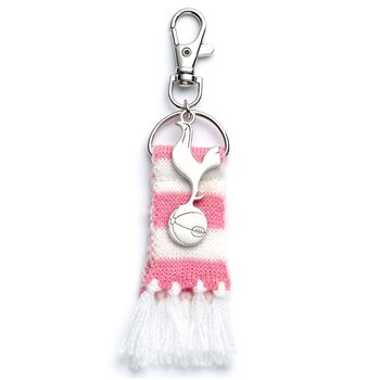 Tottenham Hotspur Pink Scarf And Cockerel Backpack Hanger, 4 of 5