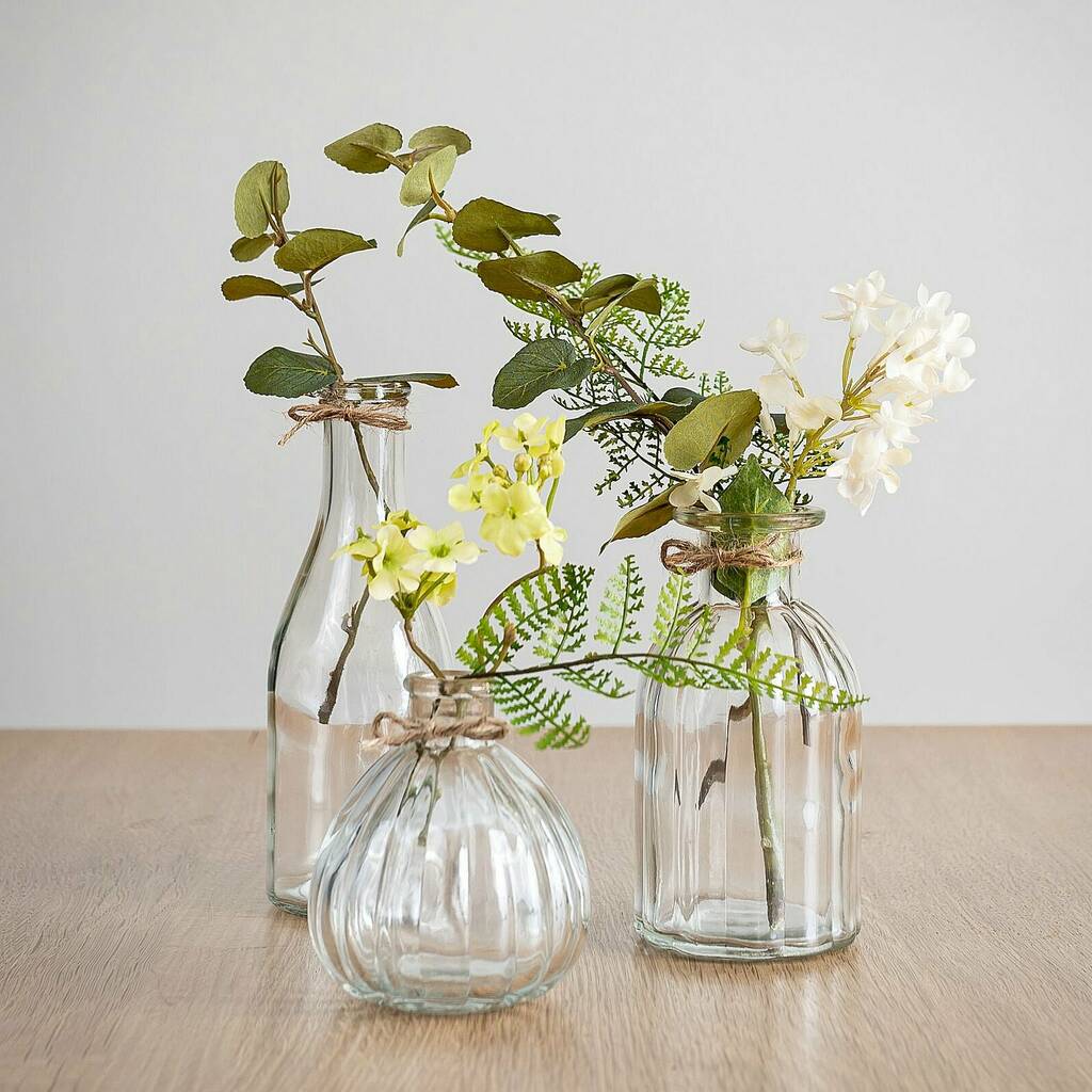 Ripple Vintage Style Glass Bud Vases By The Flower Studio ...