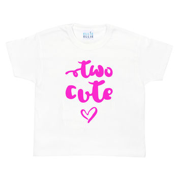 'Two Cute' 2nd Birthday T Shirt, 3 of 9