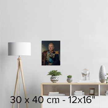 Personalised Royal Portrait On Canvas The Crown Prince, 3 of 7