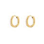 Plain Gold Plated Huggie Hoops, thumbnail 2 of 4