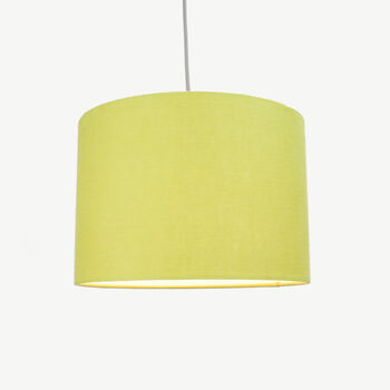 Linen Lime Green Lampshade, 3 of 9