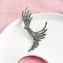 Large Marcasite Silver Hummingbird Brooch, thumbnail 1 of 10