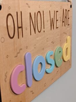 We Are Open / Closed Two Side Shop Sign Door 3D Acrylic, 12 of 12