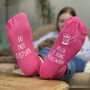 Do Not Disturb Needlework Personalised Socks, thumbnail 1 of 2