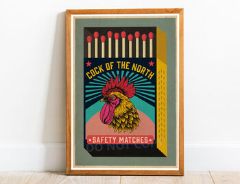 Cock Of The North Matchbox Art Print Poster, 3 of 4