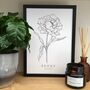 Hand Illustrated Peony Flower Print, thumbnail 2 of 7