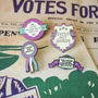Votes For Women Rosette Enamel Pin, thumbnail 4 of 6