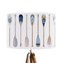 Vintage Style Oars Blue On White Lamp Shade, thumbnail 10 of 11