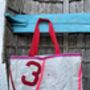 Blooper Large Upcycled Sailcloth Beach Bag, thumbnail 4 of 5
