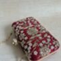 Maroon Handcrafted Rectangular Clutch Bag, thumbnail 6 of 9