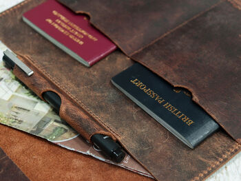 Deluxe Leather Travel Wallet, 5 of 12