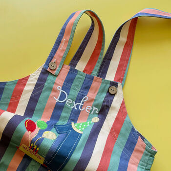 Personalised First Birthday Outfit Baby Dungarees, 4 of 9