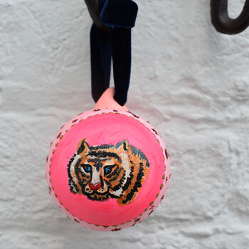 Hand Painted Ceramic Tiger Bauble, 9 of 10