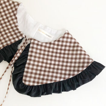 Brown Gingham Detachable Collar, 3 of 8