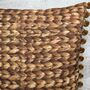Water Hyacinth Print Cushion With Pom Poms, thumbnail 3 of 6