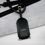 Handmade Personalised Metallic Edge Leather Luggage Tag, thumbnail 1 of 7