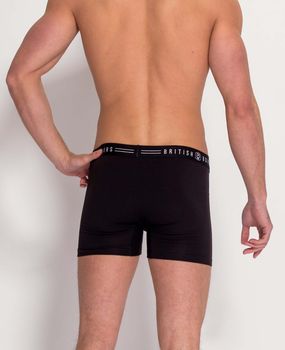 Jab Pack Two Pairs Of All Black Men's Trunks, 3 of 3