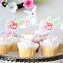 Pack Of 12 Bunny Floral Cupcake Toppers, thumbnail 2 of 7
