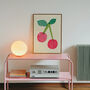 Cherry Poster, Cherry Illustration, Mid Century Print, thumbnail 6 of 10